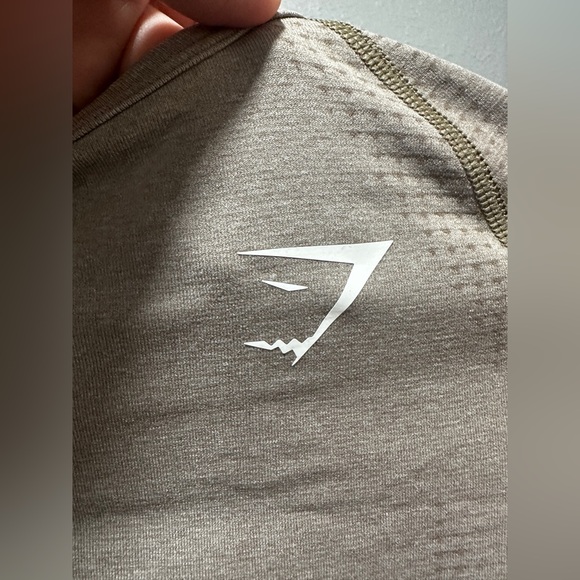 NWT Gymshark VITAL SEAMLESS 2.0 LONG SLEEVE CROP TOP-Brown - Picture 8 of 10